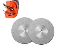 Lot de 2 meules diamantées de rechange pour aiguiseur de foret - Disques d'affûtage grain 120 compatibles avec la plupart des affûteuses électriques