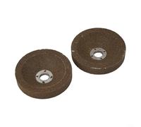 Lot de 2 meules en résine pour meuleuse d'angle à 100 degrés, 97 mm de diamètre, 18 mm d'épaisseur, en carbure de silicium, outil de chanfreinage pour pierre, béton, marbre (type L)