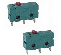 Lot de 2 micro-boutons 3 broches 250 V 5 A 2 positions ON/ON Interrupteur de fin de course Interrupteur va-et-vient Micro interrupteur tactile pour mécanique, appareils électroniques, distributeurs