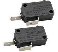 Lot de 2 micro-interrupteurs KW3A-25 25 (10) A 125/250 VAC SPDT pour four | SPDT normalement ouvert, T85/10T105 sans levier, terminal plat à 2 broches, remplace pour Honeywell V7-1Z29E9