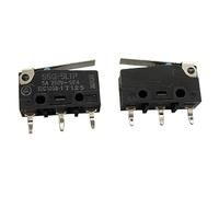 Lot de 2 micro-interrupteurs SSG-5L1P à 3 broches, tige droite, interrupteur de fin de course, réinitialisation, 5 A, 250 V