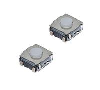 Lot de 2 micro interrupteurs tactiles pour télécommande de clés de voiture avec 4 pieds, 6,5 x 6,5 mm, pour VW, Audi, Mercedes, Nissan, Peugeot ou Renault