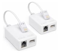 Lot de 2 microfiltres ADSL haut débit - Prise BT vers connecteur RJ11 - Répartiteur de filtre de bruit Internet et téléphone pour Sky, TalkTalk, BT