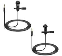 Lot de 2 Microphones Cravate compatibles avec DJI Mic 2 et Rode Wireless Pro/Wireless GO 2/II émetteurs - Micro omnidirectionnel Lav Portable pour Vlog, Interview, Diffusion en continu, conférences