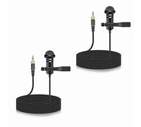 Lot de 2 Microphones Cravate compatibles avec Les émetteurs Rode Wireless Pro/Wireless GO II 2, Micro à condensateur omnidirectionnel pour Vlog/conférences/diffuseurs