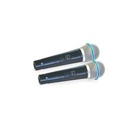 Lot de 2 Microphones de karaoké dynamique Mr Entertainer avec fil 600 Ohm