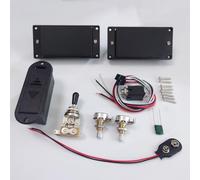 Lot de 2 micros Humbucker actifs compatibles avec EMG 81 85, noir mat, kit de câblage 25K, pour Fender Strat HH et la plupart des guitares électriques HH, son haut rendement pour Rock Metal (Pickups)