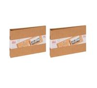 Lot De 2 Mini Albums Photos À Personnaliser 24 Pages - Pour 24 Photos 10 X 15 Ou 13x18 Cm - Beige