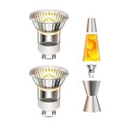 Lot de 2 mini ampoules MR11 GU10 de rechange pour lampe à lave 35 W - 360 lm à intensité variable pour chauffe-bougies - Blanc chaud 2800 K