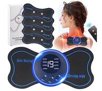 Lot de 2 mini appareils de massage pour la nuque, le corps et la nuque, appareil de massage électrique des épaules, soulagement de la douleur pour bras, cou, dos, taille, jambes, 6 tampons,