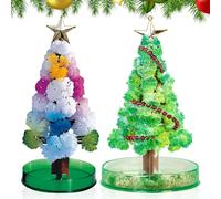 Lot de 2 Mini Arbres de Noël Magiques en Papier, Sapin de Noël Magique, Mini Noël en Papier Magique, Arbre Magique Jouet Jouet créatif pour Enfants Mini Sapin de Noël Artificiel