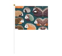 Lot de 2 mini bâtons de hérissons avec bâtons pour fête nationale, défilé et décorations de fête sportive