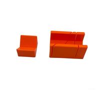 Lot de 2 mini boîtes à onglets pour le travail du bois - Guide de coupe d'angle de 45° et 90° avec serrage - ABS pour scie à main - Orange