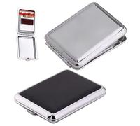 Lot de 2 mini boîtes d'allumettes étanches et portables en acier inoxydable avec plaque de friction pour le rangement des allumettes, porte- avec percuteur, boîte d