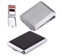 Lot de 2 mini boîtes d'allumettes étanches et portables en acier inoxydable avec plaque de friction pour le rangement des allumettes, porte- et percuteur