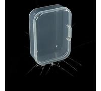 Lot de 2 mini boîtes de rangement rectangulaires translucides en plastique pour organiser les piles, les pièces de monnaie et les travaux manuels