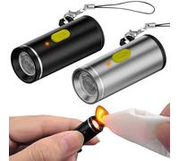 Lot de 2 mini briquets électriques USB-C, coupe-vent, étanches, sans flamme, mini briquets électriques portables de type C pour chargeurs d'appareils USB de type C, banques d'alimentation (2 pièces)
