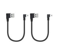 Lot de 2 mini câbles USB courts, 25 cm, câble USB 2.0 A mâle vers mini USB mâle pour chargement et synchronisation des données, pour GPS, caméra embarquée, appareil photo numérique, disque dur, lecteur MP3, téléphone, etc.