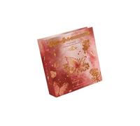 Lot de 2 mini carnets de cartes portables avec motif de papillons et roses