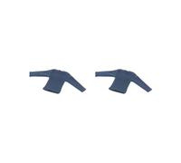 Lot de 2 mini chemises à manches longues à l'échelle 1/12 pour figurines de soldat masculin et féminin de 15,2 cm, bleu foncé, 5,6 cm