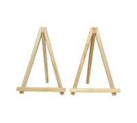 Lot de 2 mini chevalets en bois de pin. Convient pour les toiles jusqu'à 25 x 35 cm. Parfait pour les enfants, les artistes amateurs et les projets créatifs