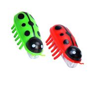 Lot de 2 mini coccinelles électriques pour chat, chien, souris - Jouet à rabat automatique - Jouets amusants à piles pour animaux de compagnie