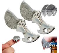 Lot de 2 mini décapsuleurs compacts en titane et coupe-EDC - Ouvre-bouteille multifonction léger et portable pour le camping, le bricolage et le transport quotidien