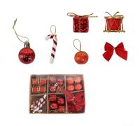 Lot de 2 mini décorations de Noël en plastique doré de 2,3 à 7 cm | Plastique léger et robuste, résistant aux chocs, réutilisable pendant des années, sans danger pour les enfants