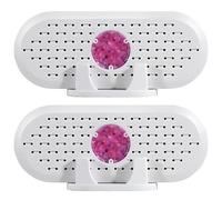Lot de 2 mini déshumidificateurs, rechargeables par USB, réutilisables, avec indicateur d'humidité visuel, design compact et silencieux pour placard, armoire, usage domestique, 15 x 6,5 cm, 15 x 6,5