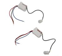 Lot de 2 mini détecteurs de mouvement pour plafond encastré avec interrupteur PIR à 360 degrés Sensibilité réglable et temporisation Mode jour/nuit
