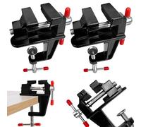 Lot de 2 Mini Étau de Table Étau Réglable Mini Table Étau Banc Étau en Alliage d'aluminium Petit Mini Pince de Table pour Petit Travail Art Fabrication de Bijoux DIY Outils de Réparation