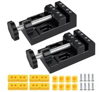 Lot de 2 mini étaux de table 57 mm - Perceuse - Étau de machine - Table parallèle - Pour bijoux, noyer, artisanat, bricolage