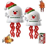 Lot de 2 mini fantômes magiques pour Noël - Toboggan rotatif créatif avec mouvement d'horloge - Jouet fantôme interactif comme cadeau d'anniversaire - Jouet fantôme 3D (Père Noël)