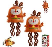 Lot de 2 mini fantômes magiques pour Noël - Toboggan rotatif créatif avec mouvement d'horloge - Jouet fantôme interactif comme cadeau d'anniversaire - Jouet fantôme 3D (cerf)