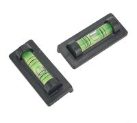 Lot de 2 mini flacons à bulles pour niveau à bulle 3 fioles pour nivellement de précision - Cadre en aluminium pour accrocher des photos - Noir - 40 mm