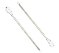 Lot de 2 mini fouets en acier inoxydable - Fouet pour crème, œufs et pâte - Petit fouet avec poignée, pour mélanger la pâte, idéal pour mousseur à lait, fouet et fouet de cuisine