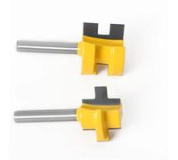 Lot de 2 mini fraises à bois à rainure et languette - Tige de 6 mm et 8 mm pour le travail du bois et le tenon (tige de 8 mm)