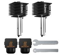 Lot de 2 mini hotend A1 - Tête d'impression assemblée - Kit d'extrudeuse - Bloc chauffant avec buse en acier trempé de 0,2 mm et couvercle en silicone - Pour imprimante 3D Bambu Lab A1/A1 Mini