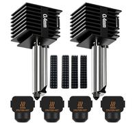 Lot de 2 mini hotend Bambu Lab A1 A1 0,4 mm - Buse en acier trempé avec changement rapide magnétique et rupture de chaleur entièrement métallique, haute température de 300 °C, comprend 4 chaussettes