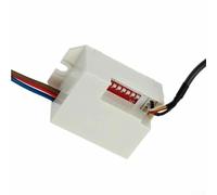 Lot de 2 mini interrupteurs PIR à détecteur de mouvement à 360°, sensibilité de détection réglable de 6 m, mode jour/nuit, retard personnalisable 5s-8