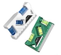 Lot de 2 mini jauges de niveau magnétiques avec 3 bulles pour mesure horizontale verticale et angle de 45 °, design portable pour les amateurs de bricolage et les projets d'amélioration de la maison
