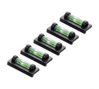 Lot de 2 mini niveaux à bulle avec base magnétique pour nivellement - Niveau de 40 mm pour cadres photo, cadres d'art, supports TV et outils de bricolage (noir) (5 pièces)