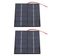 Lot de 2 mini panneaux solaires, 5 V, 1,2 W, 00 x 100 mm, module de en polysilicium, kit de bricolage avec câble, pour éclairage, chargeur de téléphone, lampe de poche