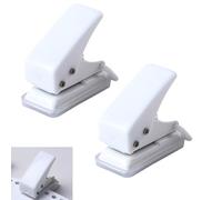 Lot de 2 mini perforateurs individuels portables et pratiques - Peut perforer 8 feuilles de papier de 70 g en même temps - Fonction perforation pour le bureau, l'école, les albums photo DI - Rangement