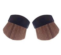 Lot de 2 mini pinceaux à fard à joues, petit pinceau de maquillage pour le visage, pinceaux à blush, pinceau à poudre et blush, outil de beauté portable pour cheveux doux