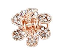 Lot de 2 mini pinces à cheveux en forme de fleur - 2 x 2 cm - Antidérapantes - En métal - Idéales comme cadeau pour femme - Blanc