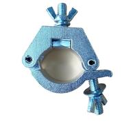 Lot de 2 mini pinces d'éclairage portables en alliage d'aluminium, crochets for éclairage scène DJ, for projecteur, boucle tube rond Pour Éclairage De Scène(Silver 28-35mm)