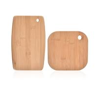 Lot de 2 mini planches à découper en bois - Petite planche à découper en bois - Planche à découper carrée - Mini planche à saucisse - Petite planche à découper - Kit de découpe de cuisine