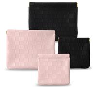 Lot de 2 mini pochettes pour sac à main, petite trousse de maquillage pour sac à main, petite pochette à fermeture automatique sans fermeture éclair, imperméable et portable, convient pour les filles