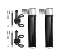 Lot de 2 mini pompes à vélo portables 120 PSI haute pression - Convient pour les vélos de montagne et BMX - Pompe à air en aluminium Presta et Schrader